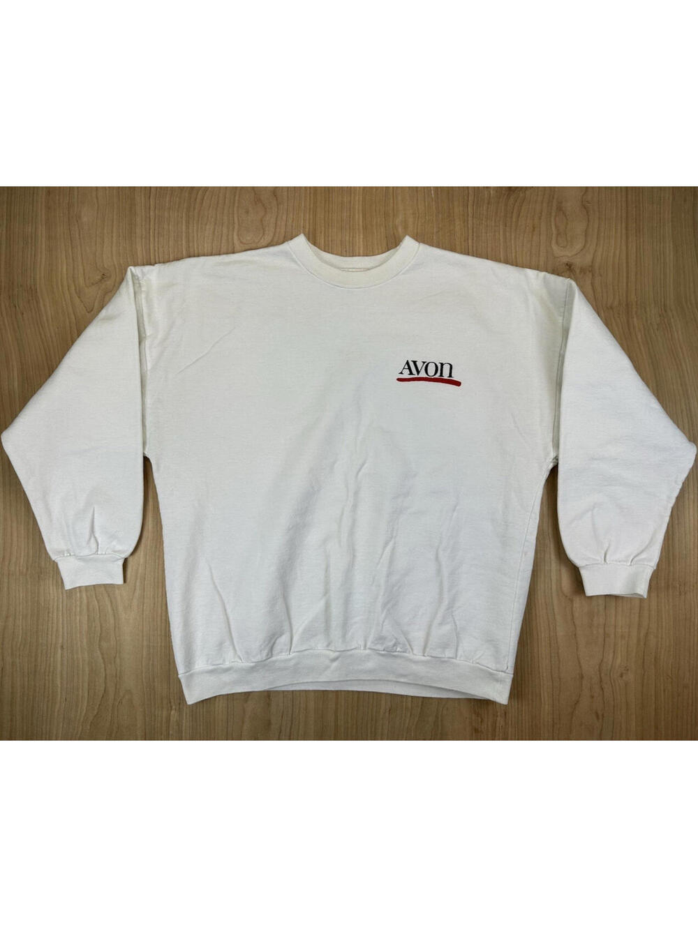vintage 80's Avon sweatshirt Medium white Womens normcore thick cozy promo